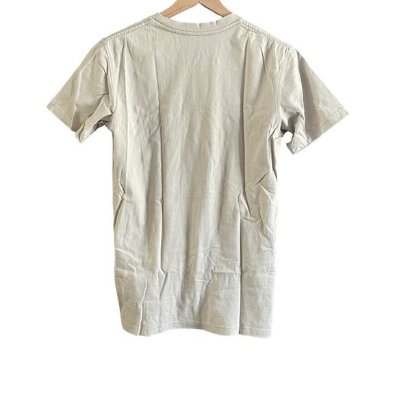 Well Made Beige Tan Crew Neck Basic T-shirt Men’s size Small - Picture 5 of 7